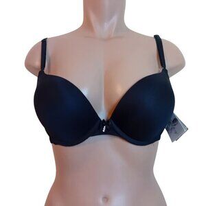 New NWT Women's Smart & Sexy Black Signature Lace Push Up Bra Lingerie‎ Plus 38A